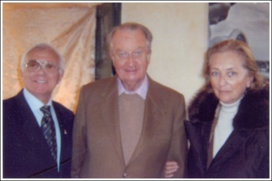 Luigi Bologna con i Reali del Belgio Alberto e Paola