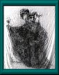 Il Re Ferdinando - tecnica mista su seta  di S. Leucio (cm. 130x100) - Opera di Lele Luzzati dedicata al Corteo Storico di San Leucio